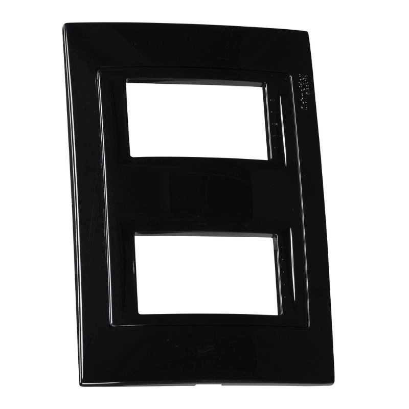 Tapa de polímero BASE de 2 módulos negro